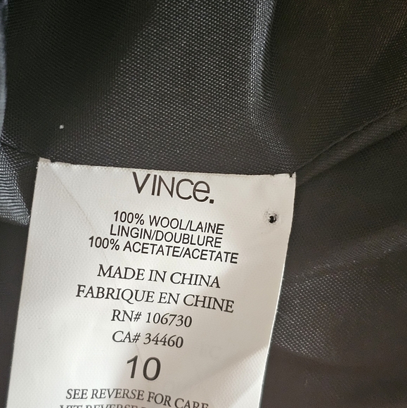 Vince 100% Wool Gray Blazer Jacket 10 NWT - Picture 9 of 10